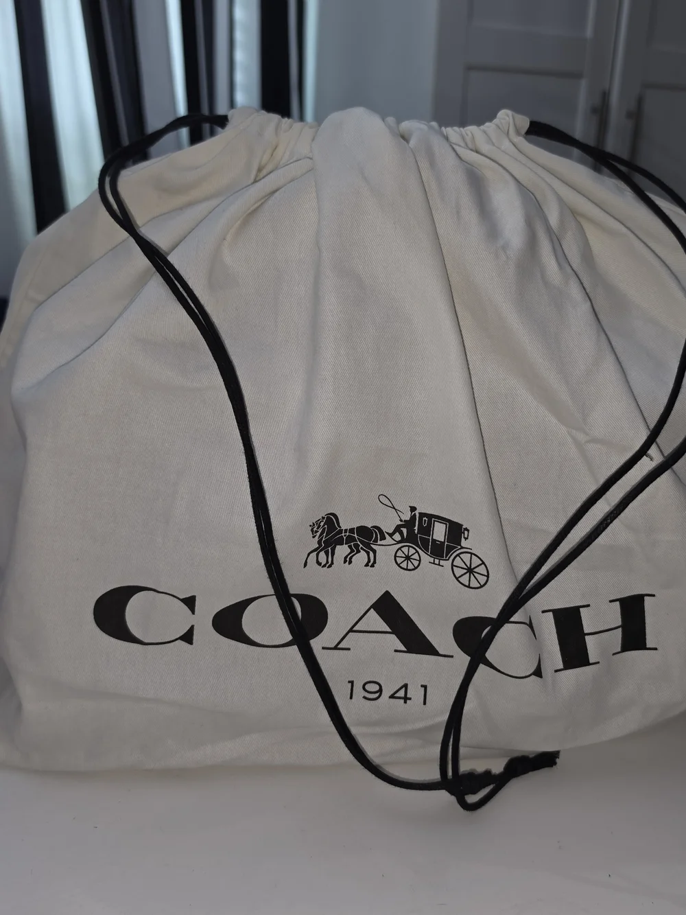 Coach Leather Classic Navy Structured Top-Handle Satchel